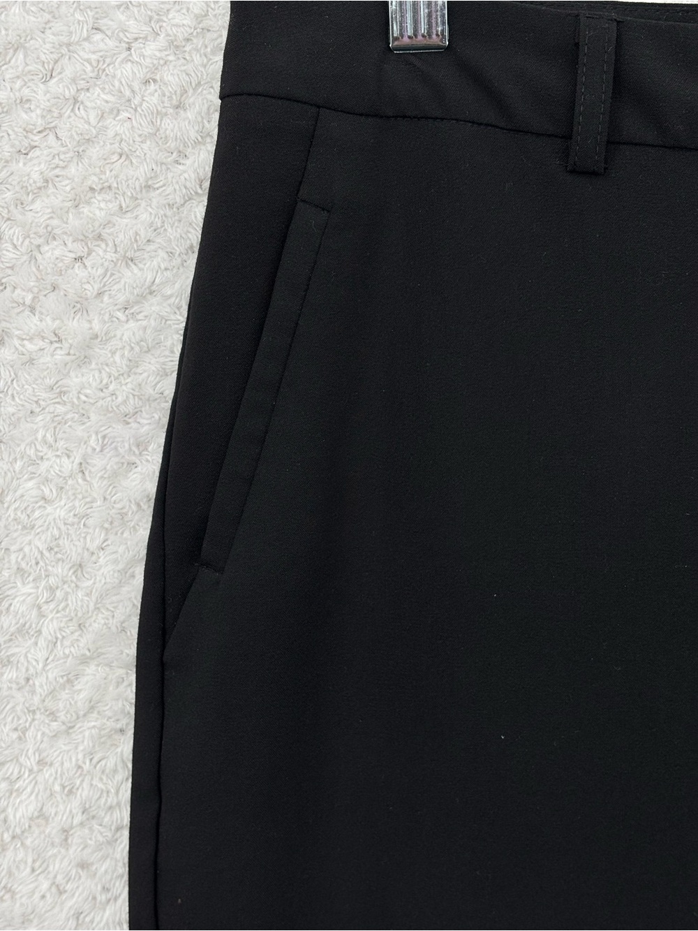 Reitmans Women’s Black Work Pants Size 13 Ankle Slit Trousers - Picture 7 of 11